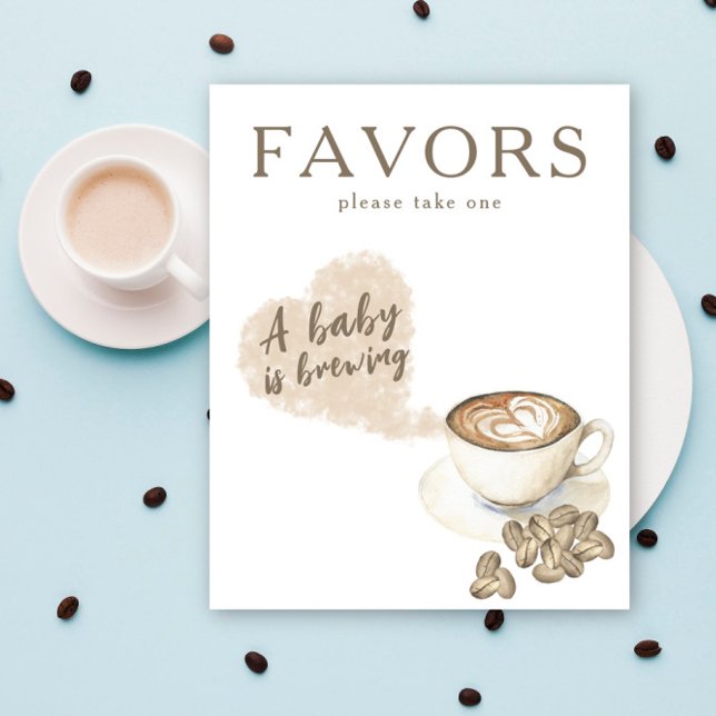 Coffee brewing baby shower Favours Poster (Creator Uploaded)