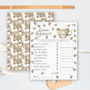 Coffee brewing baby shower Price Guess Game
