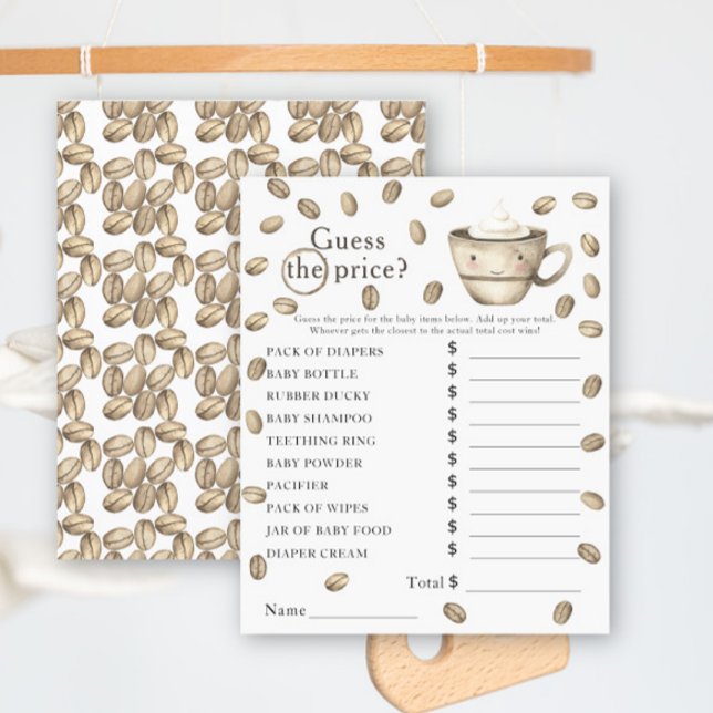 Coffee brewing baby shower Price Guess Game (Creator Uploaded)