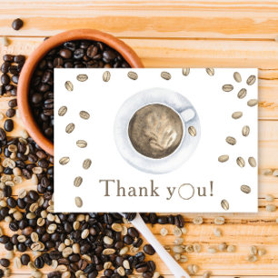 Coffee brewing Baby shower Thank you Card