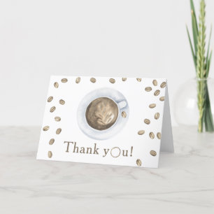 Coffee brewing Baby shower Thank you  Card