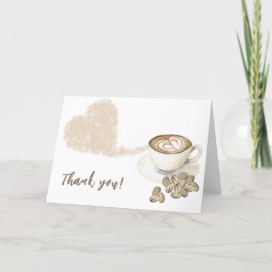 Coffee brewing Baby shower Thank you  Card