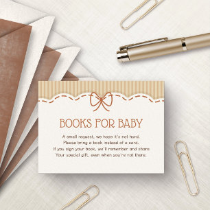 Coffee Brewing Shower Books for Baby Enclosure Card