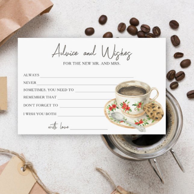 Coffee Bridal Shower Advice and Wishes Stationery (Creator Uploaded)
