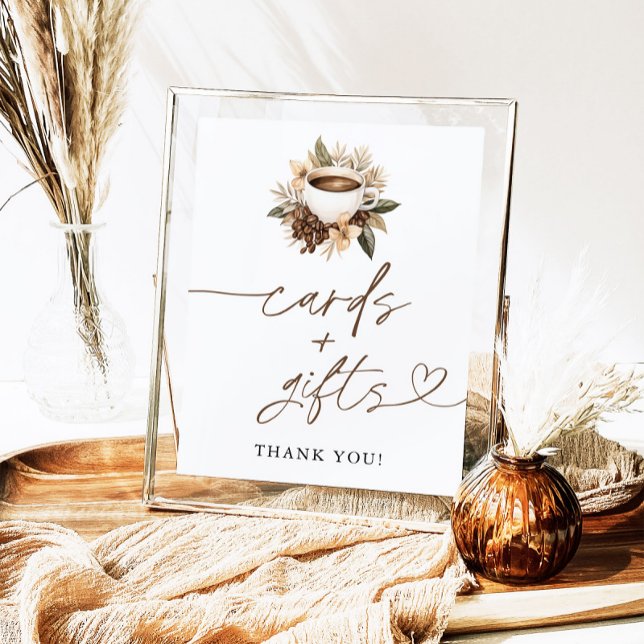 Coffee Bridal Shower Cards & Gifts Sign (Creator Uploaded)