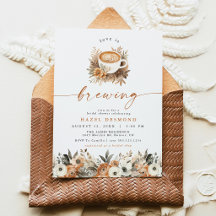 Coffee Bridal Shower Invite, Love Is Brewing