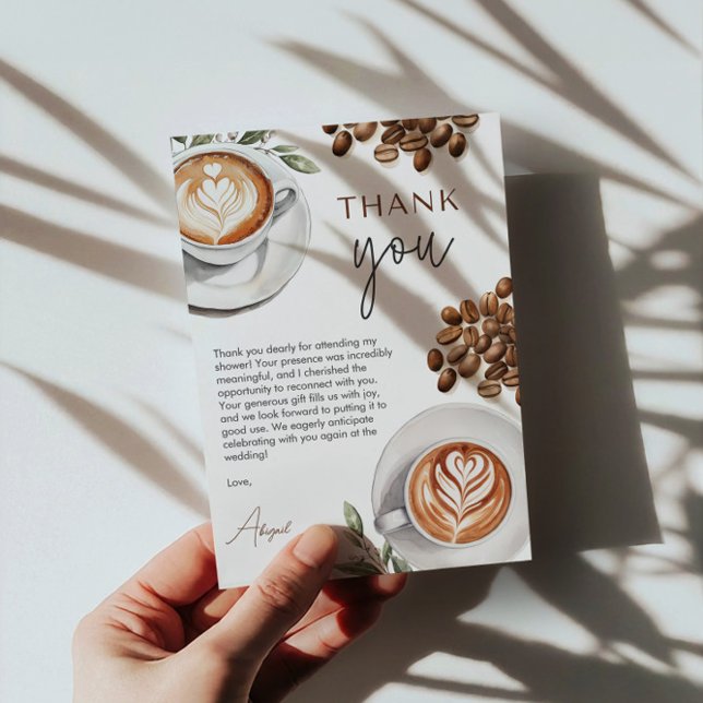 Coffee Bridal Shower - Love is Brewing Thank You (Coffee Bridal Shower - Love is Brewing Thank You)