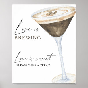 Coffee bridal shower Love is sweet take a treat Poster