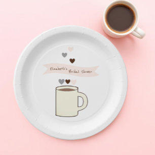 Coffee Bridal Shower Paper Plate