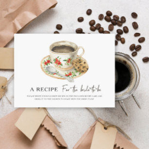 Coffee bridal shower Recipe for the bride to be Enclosure Card