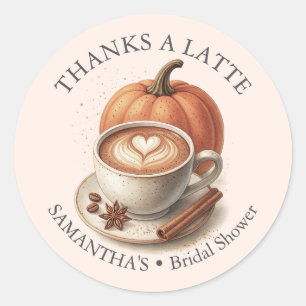 Coffee Bridal Shower Theme Pumpkin Spice Stickers