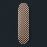 Coffee Brown Chequerboard Skateboard<br><div class="desc">Coffee Brown Chequerboard</div>