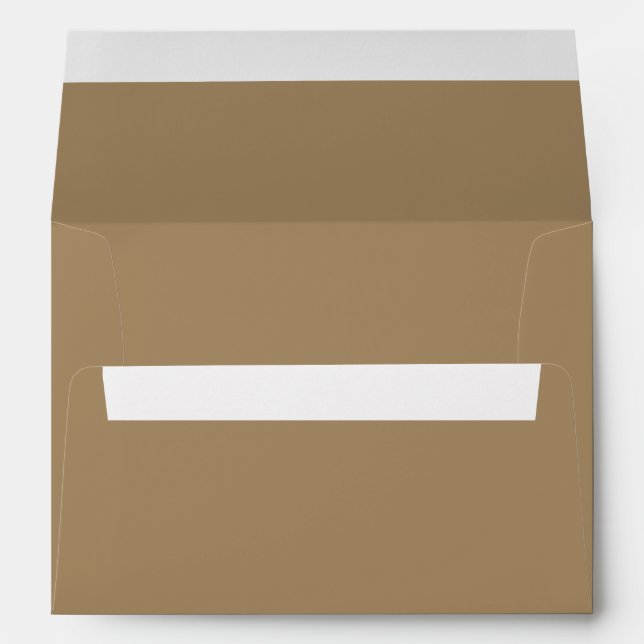 Coffee Brown Modern Envelope – Customisable (Back (Bottom))