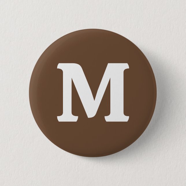 Coffee Brown Solid Colour  6 Cm Round Badge (Front)