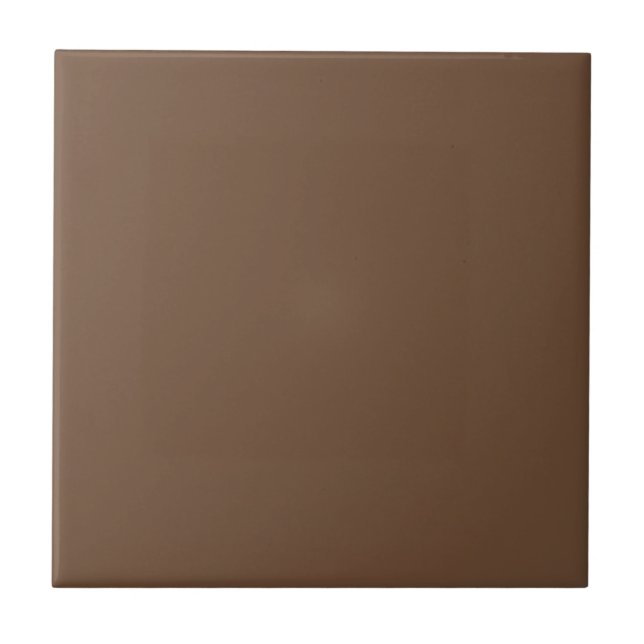 Coffee Brown Solid Colour  Ceramic Tile (Front)