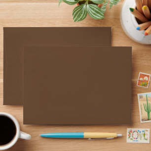 Coffee Brown Solid Colour Envelope