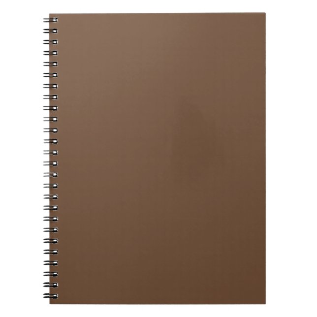 Coffee Brown Solid Colour  Notebook (Front)