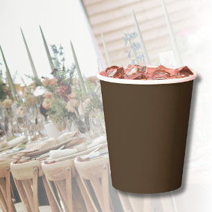 Coffee Brown Solid Colour Paper Cups