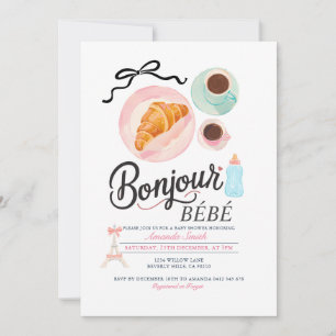 Coffee Brunch Oui Bridal Shower Invite