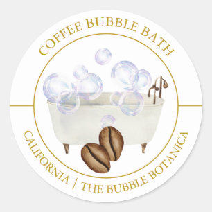 Coffee Bubble Bath label