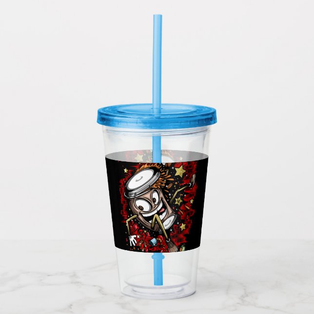 Coffee Burst Acrylic Tumbler (Front)