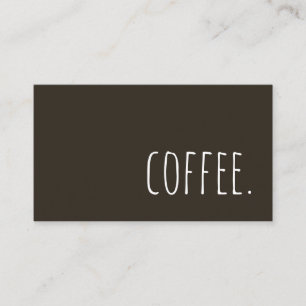 coffee. business card