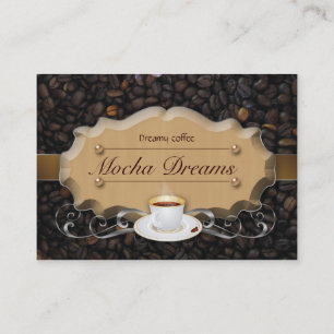 Coffee Business Card Beans 'n Latte Caramel