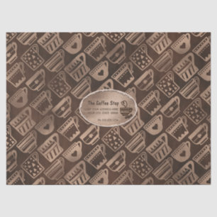 Coffee Business Mugs n Cups Brown Personalised Tissue Paper