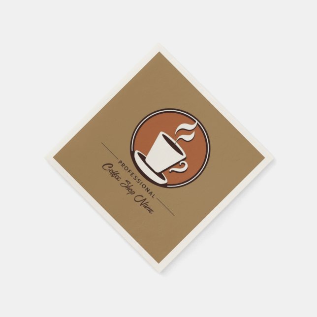 Coffee Business professional cafe espresso  shop Napkin (Corner)