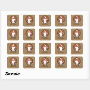 Coffee Business professional cafe espresso shop Square Sticker