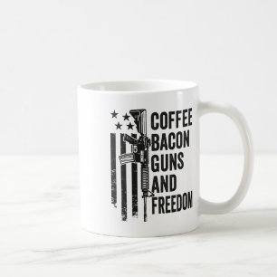 Coffee Bycon Guns And Freedom - Bbq Grill Drinking Mug