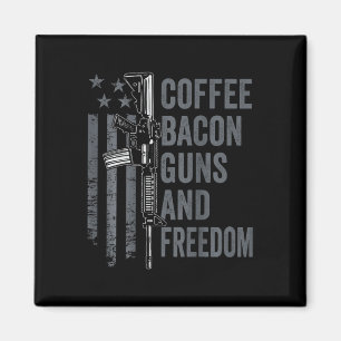 Coffee Bycon Guns And Freedom - Bbq Grill Pro Gun Magnet