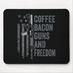 Coffee Bycon Guns And Freedom - Bbq Grill Pro Gun  Mouse Pad