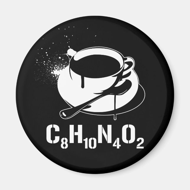 Coffee C8H10N4O2 Magnet (Front)