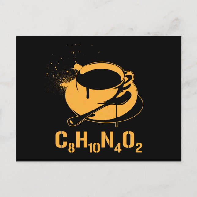 Coffee C8H10N4O2 Postcard (Front)
