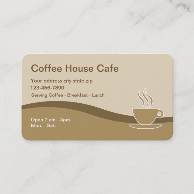 Coffee Cafe Business Card (Front)