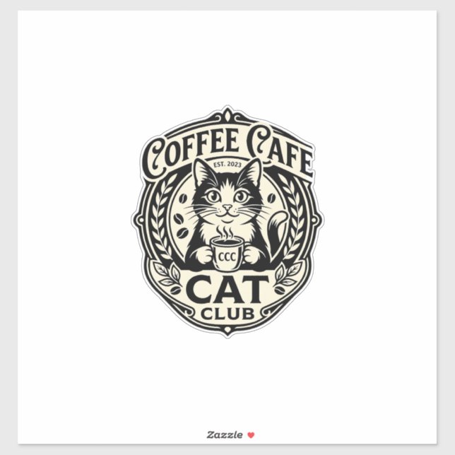 Coffee Cafe Cat Funny Cat Graphic - Coffee Cafe Ca (Sheet)