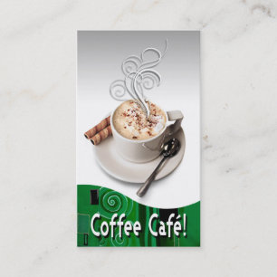 "Coffee Café" Gourmet Coffee, Capuccino, Espresso Business Card