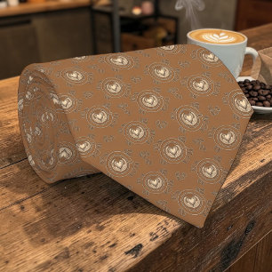 Coffee Cafe Latte Custom Necktie