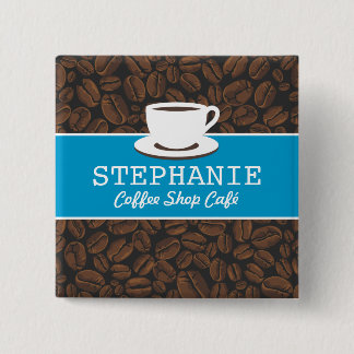 Coffee Café Shop Custom Employee Name Badge