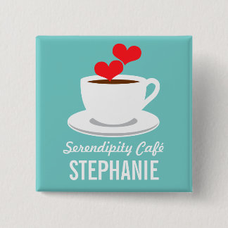 Coffee Café Shop Custom Employee Name Badge