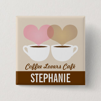 Coffee Café Shop Custom Employee Name Badge