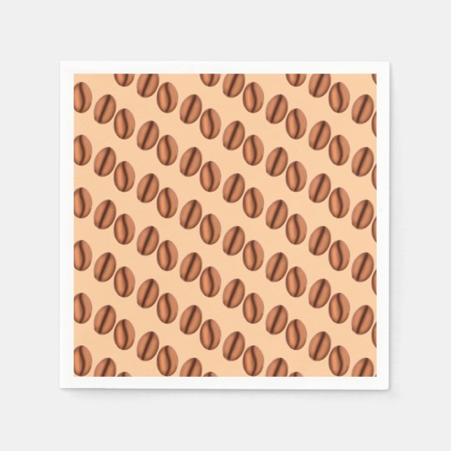 Coffee Caffeine Beans Napkin (Front)