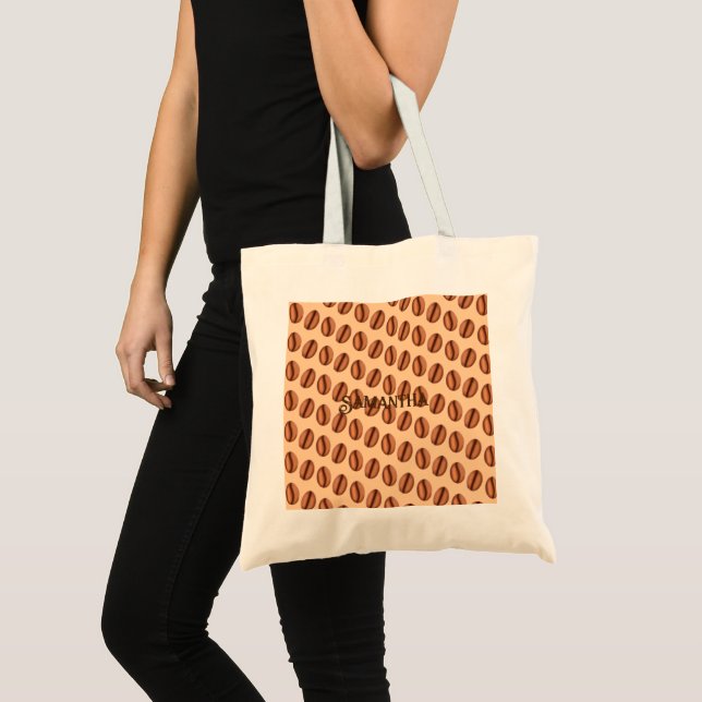 Coffee Caffeine Beans Tote Bag (Front (Product))