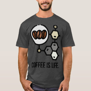 Coffee Caffeine Molecule Coffee Lovers Formula Fun T-Shirt