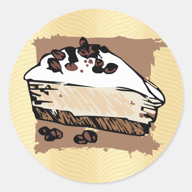 Coffee Cake Classic Round Sticker (Front)