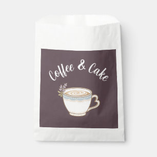 Coffee & Cake Logo Stickers Favour Bag
