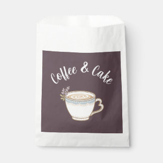Coffee & Cake Logo Stickers Favour Bag