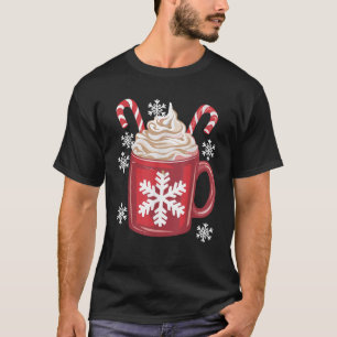 Coffee Candy Cane Christmas Pajama X mas T-Shirt