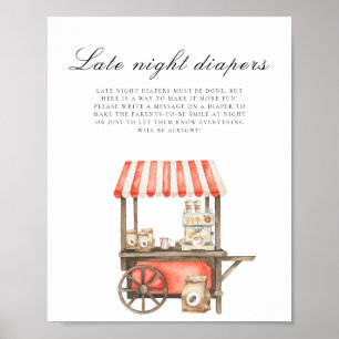 Coffee cart - Late night diapers game Poster